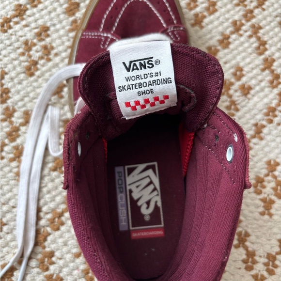 Vans women’s Maroon High-Top Sneakers - Picture 3 of 3